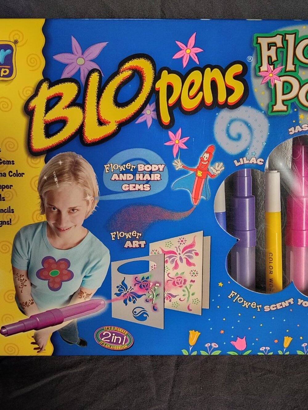 Blopens Flower Power Air Coloring Set Color Workshop Untested w Box